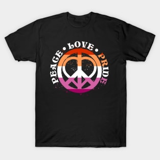 Peace Love Lesbian Pride T-Shirt